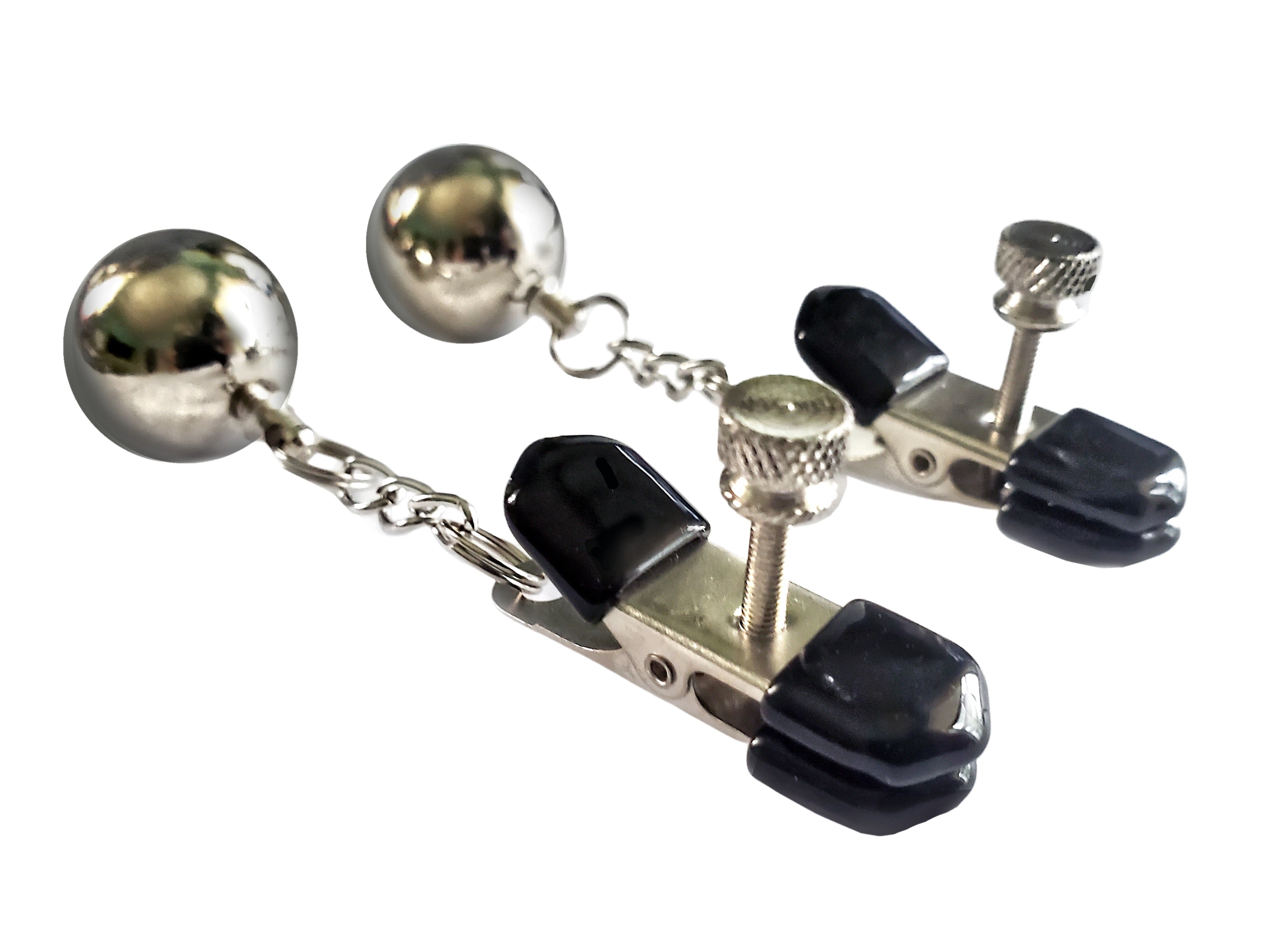 Nipple Clamps Adjustable Weighted Dungeonware Leather nipple-clamps-adjustable-weighted-dungeonware-leather