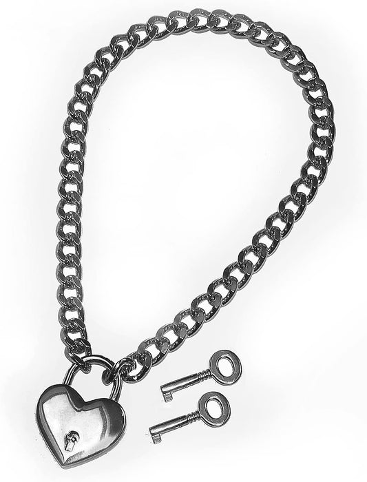 Chain Heart Lock Choker