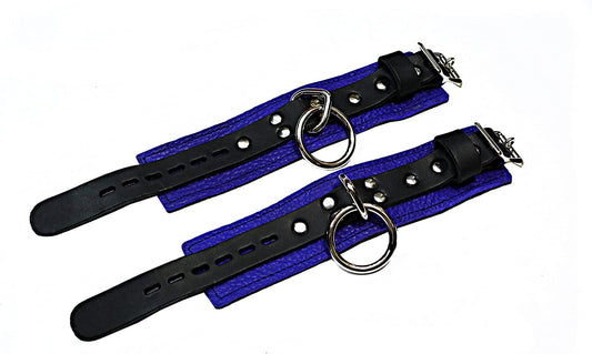 Fur-Lined Elite Wrist Restraints w/Loop & D (Purple)