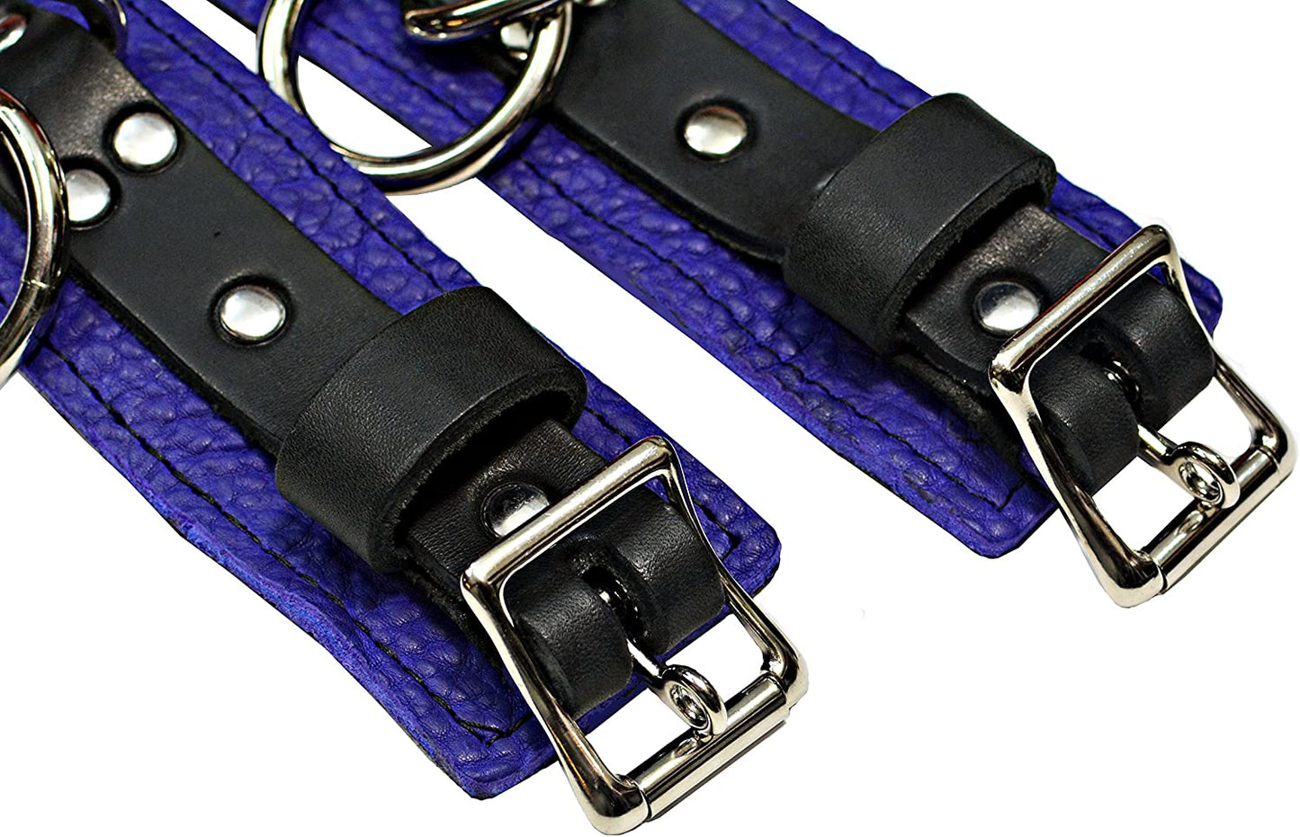 Fur-Lined Elite Ankle Restraints w/Loop & D (Purple)