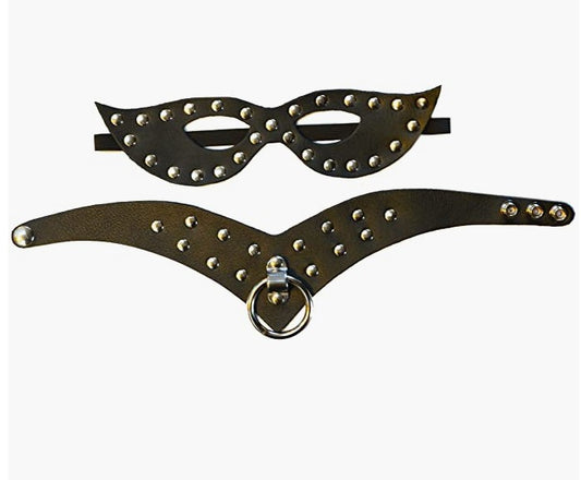 Studded Mask and Choker Set